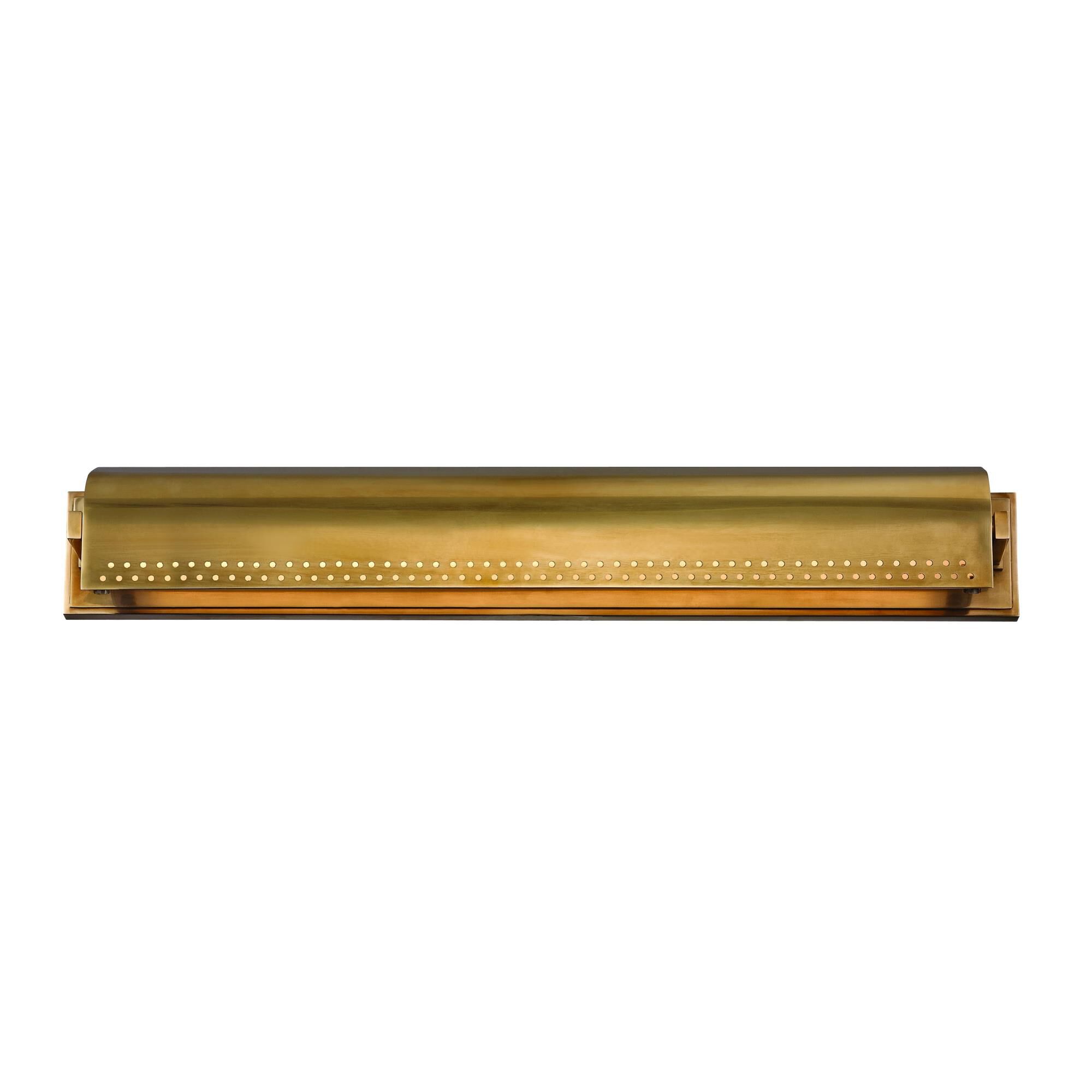 Shown in Aged Brass finish and Aged Brass shade